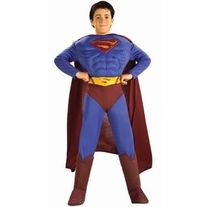 New Superman Deluxe Costume with Muscle Chest